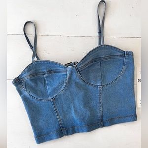 Thrill Denim Corset NWT